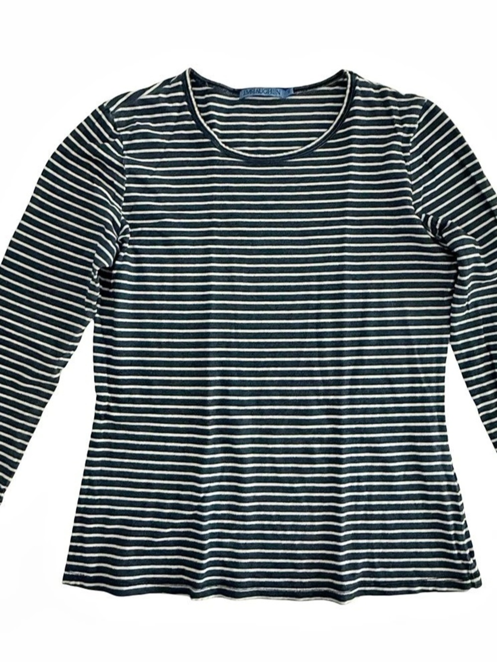 J. McLaughlin Striped Long Sleeve Top in Blue & White Size XS